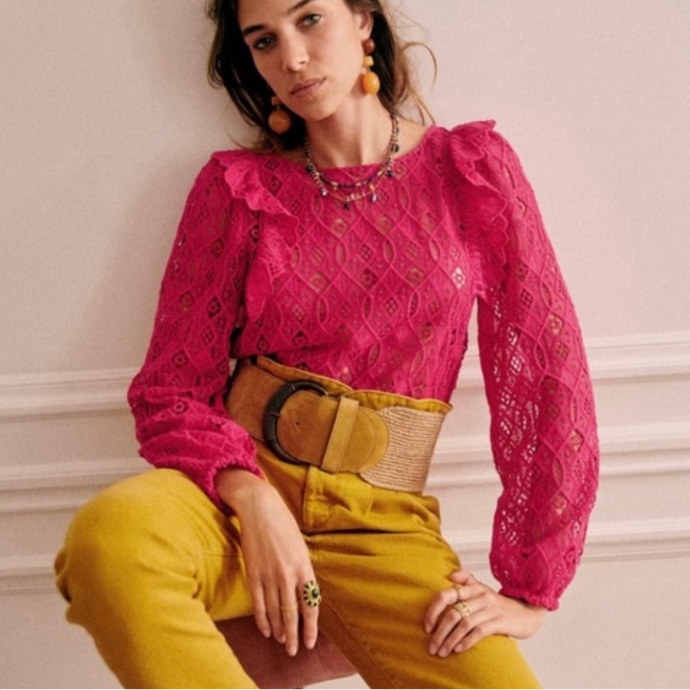Sézane Salina Blouse w/ matching skinny tee